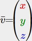How vectors are displayed in formulas